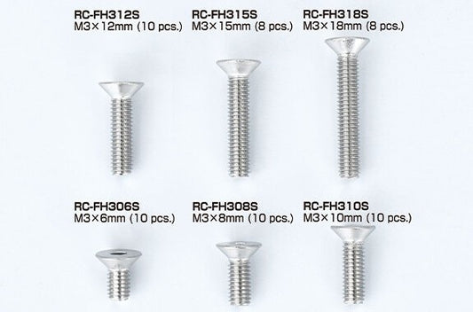 Reve D Stainless Steel FH Screw (M3×18mm, 10pcs)