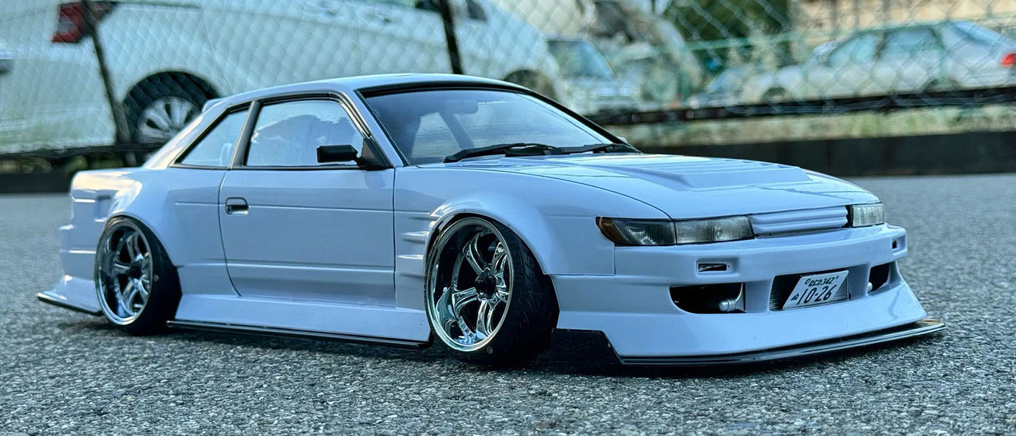 Addiction RC Nissan 240SX Silvia S13 + TAKA Naoki Nakamura 2024 V8 Livery 1-10 Body Set AD-HB19V8