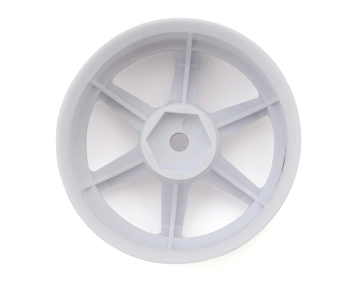 LAB TE37 Sports 1/10 High Traction Drift Wheels (White) (2) (6mm Offset) w/12mm Hex