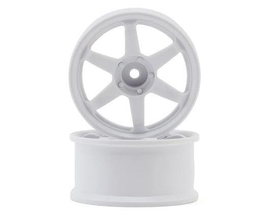 LAB TE37 Sports 1/10 High Traction Drift Wheels (White) (2) (8mm Offset) w/12mm Hex