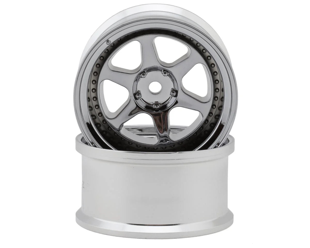 LAB Meister L1 1/10 Drift Wheels (Chrome) (2) (6mm Offset) w/12mm Hex