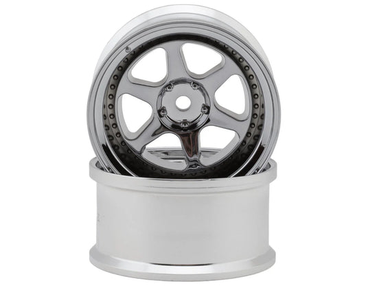 LAB Meister L1 1/10 Drift Wheels (Chrome) (2) (6mm Offset) w/12mm Hex
