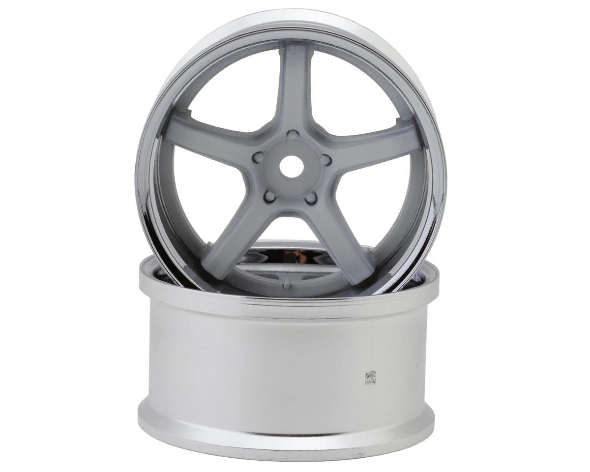 LAB Work Emotion T5R 1/10 2-Piece Concave Drift Wheels (White) (2) (6mm Offset) w/12mm Hex