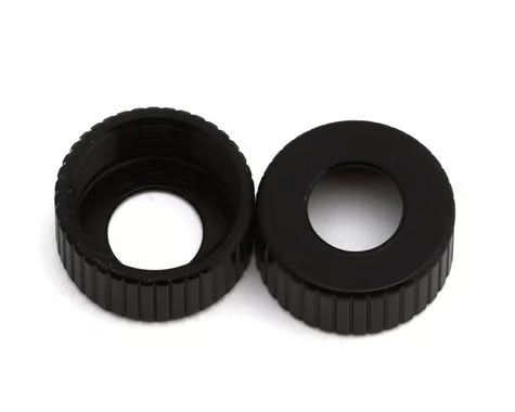 MST Aluminum Bottom Shock Caps (Black) (2)