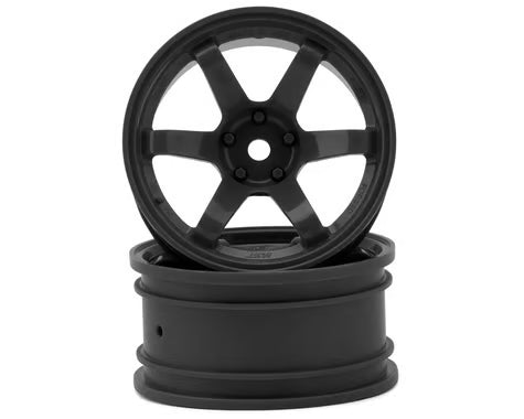 MST TE37 1/10 High Traction Drift Wheels (Gunmetal Grey) (2) (5mm Offset) w/Mounting Foam