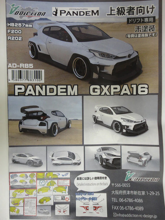 Addiction RC Toyota Yaris GR GXPA16 Pandem Wide Body Set [Addiction] AD-RB5