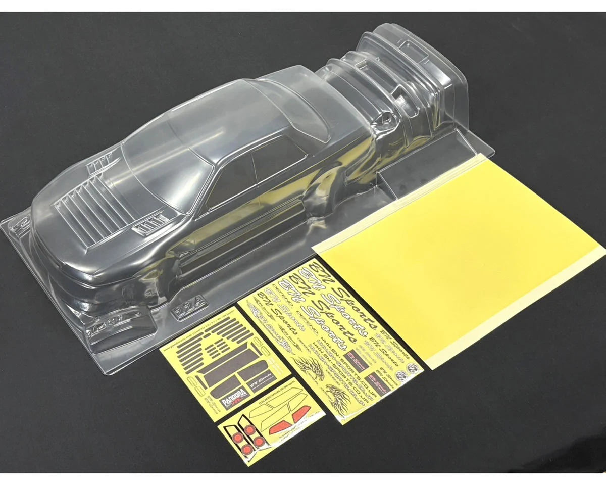 Pandora RC 1/10 Nissan HCR32 Skyline 4D BN-Sports Drift Body Set (Clear) (258-262mm)