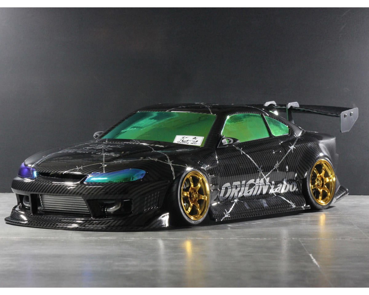 Pandora RC 1/10 Nissan Silvia S15 ORIGIN Labo Raijin Drift Body Set (Thunder God) (Carbon Fiber Dipped) (257-260mm)