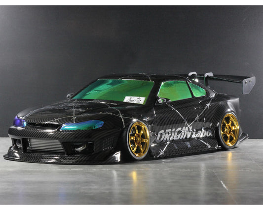 Pandora RC 1/10 Nissan Silvia S15 ORIGIN Labo Raijin Drift Body Set (Thunder God) (Carbon Fiber Dipped) (257-260mm)