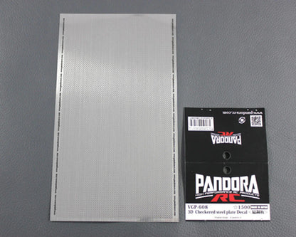 Pandora RC 1/10 Scale 3D Checkered Steel Plate Decal Sheet (Miniature Scale Drift Accessory)