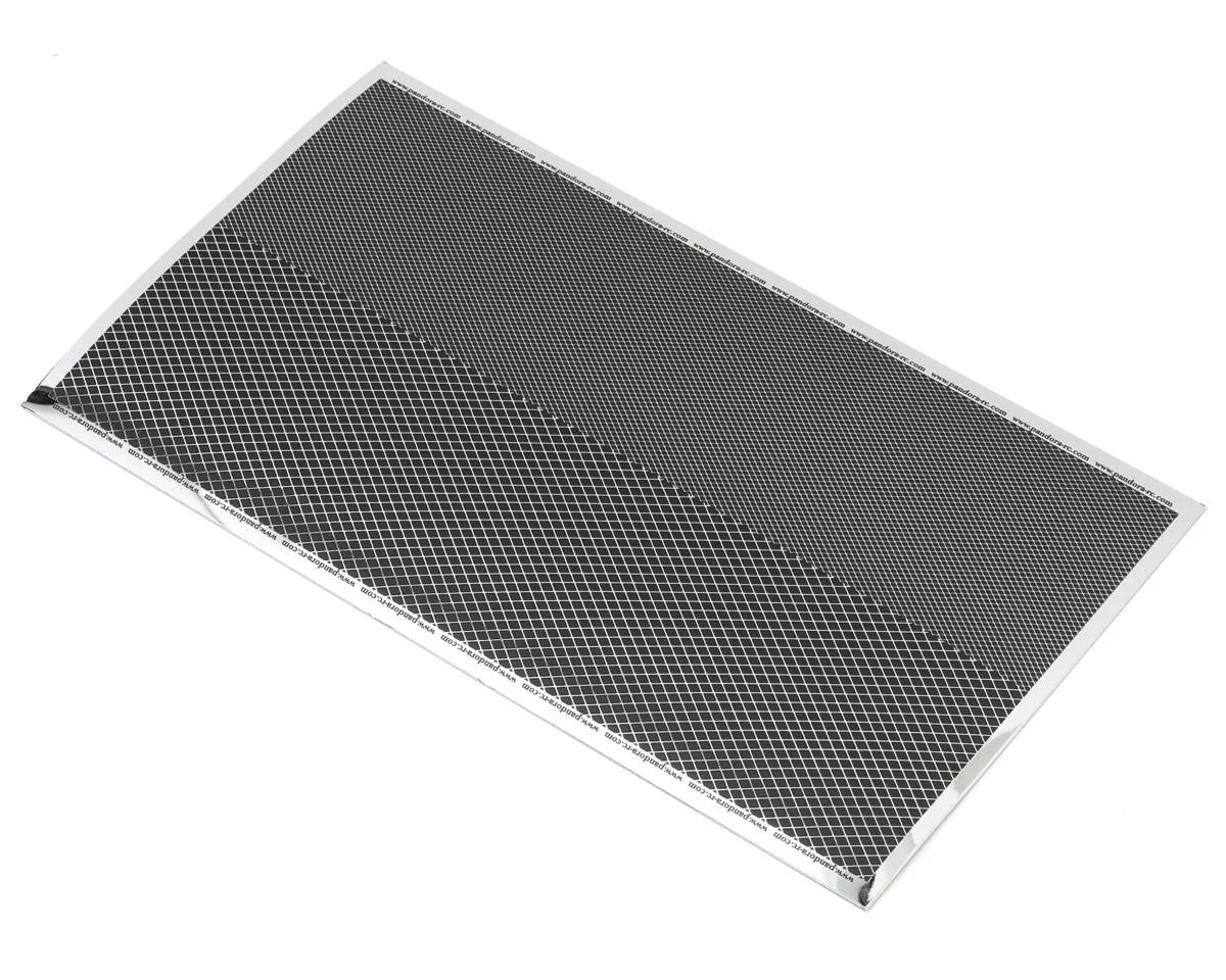 Pandora RC 1/10 Scale 3D Cross-Mesh Decal Sheet (Black/Silver) (210x120mm) (Miniature Scale Drif
