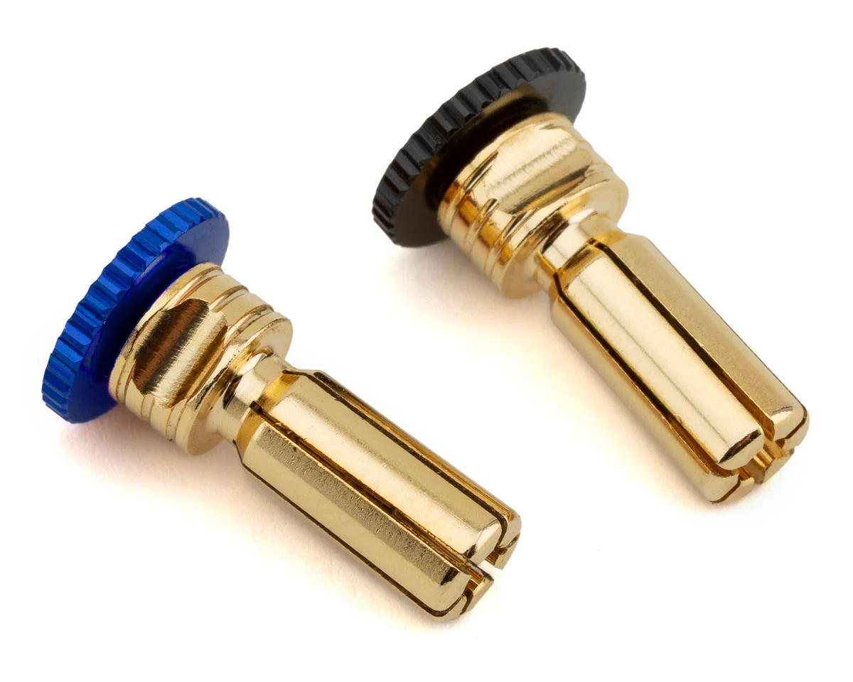 ProTek RC Twist Lock Adjustable Bullet Plug Grips w/5mm Bullets (Black/Blue)