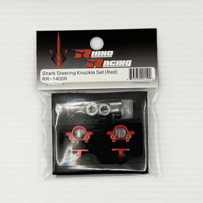 Rhino Racing SHARK - Front Steering Aluminum Knuckle Set - RED  [Rhino Racing]  RR-1400R