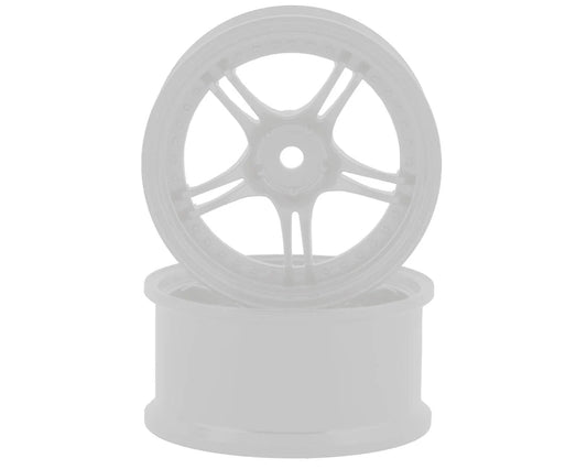RC Art SSR Professor SPX 5-Split Spoke Drift Wheels (White) (2) (Deep Face 8mm Offset) w/12mm He