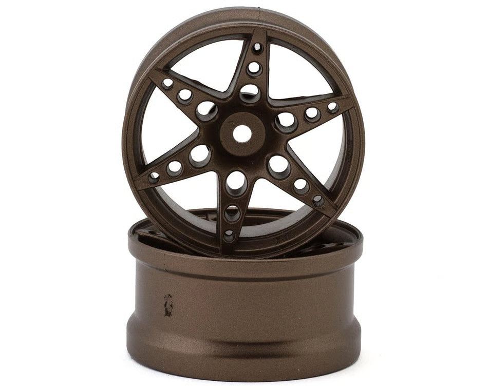 Sideways RC SRC R1 Multi-Spoke Nylon Drift Wheels (Bronze) (2) (6mm Offset) w/12mm Hex