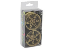 Sideways RC SRC R1 Multi-Spoke Nylon Drift Wheels (Gold) (2) (6mm Offset) (6mm Offset) w/12mm He