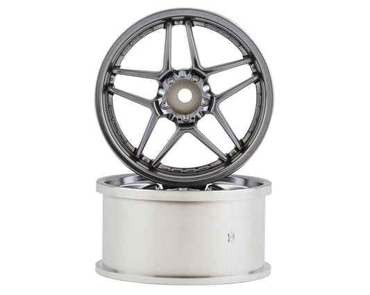 Topline Blitz BRW03 5-Split Spoke Drift Wheels (Black Chrome) (2) (8mm Offset) w/12mm Hex