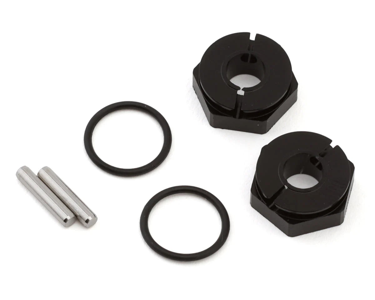 Topline Aluminum 12mm Wheel Hex Hubs (Neo Black) (2) (5mm Offset) (TDW-TP-642BK)