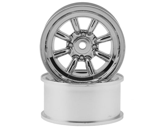 Topline RS Watanabe 1/10 Drift Wheels (Chrome) (2) (5mm Offset)