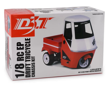 Usukani D3T 1/8 RC Drift Tricycle Chassis Kit (Clear) (Tukcica Body) (USU-US88200)