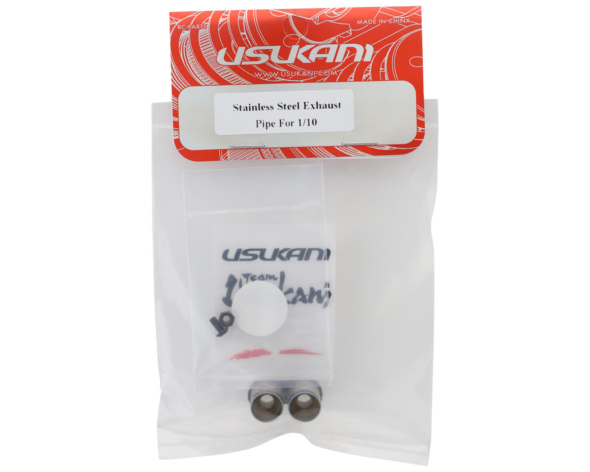 Usukani 18mm Stainless Steel 1/10 Scale Exhaust Pipe (5mm LED/Sloping)
